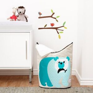Wäschekorb für Kinderzimmer / faltbar / Eisbär