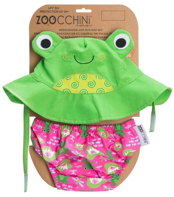 Set Badewindel und Sonnenhut Frosch.