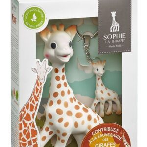 Sophie la girafe® Sonderedition "Schützt die Giraffen" inkl. Schlüsselanhänger / Naturkautschuk