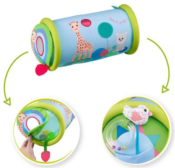 Entdeckerspielzeug-Set mit Krabbelrolle + Soft Maracas-Rassel + Entdeckerball – Bild 2