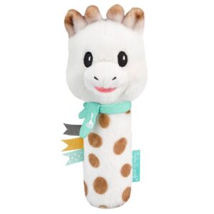 Baby Stabrassel Greifling mit Quietsche / Giraffe / Plüsch