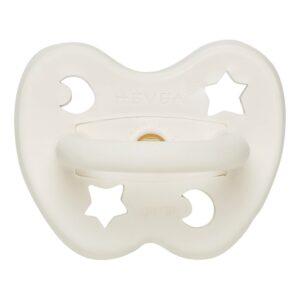 Schnuller - Naturkautschuk / Milky White / symmetrisch / Stern & Mond (0-3 Mon.)