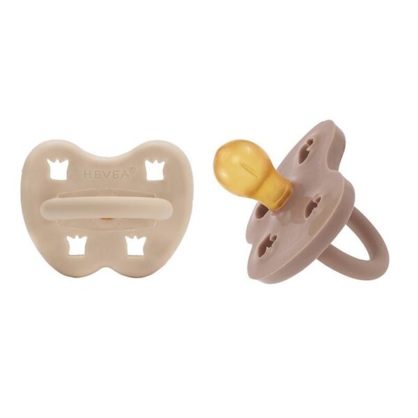 Schnuller 2er-Pack - Naturkautschuk / Sandy Nude + Tan Beige / rund / Krone + Ente (ab 3 Mon.) – Bild 2