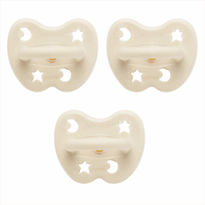 Probierset 3er-Pack Schnuller - Naturkautschuk / Milky White / kiefergerecht, rund, symmetrisch (ab