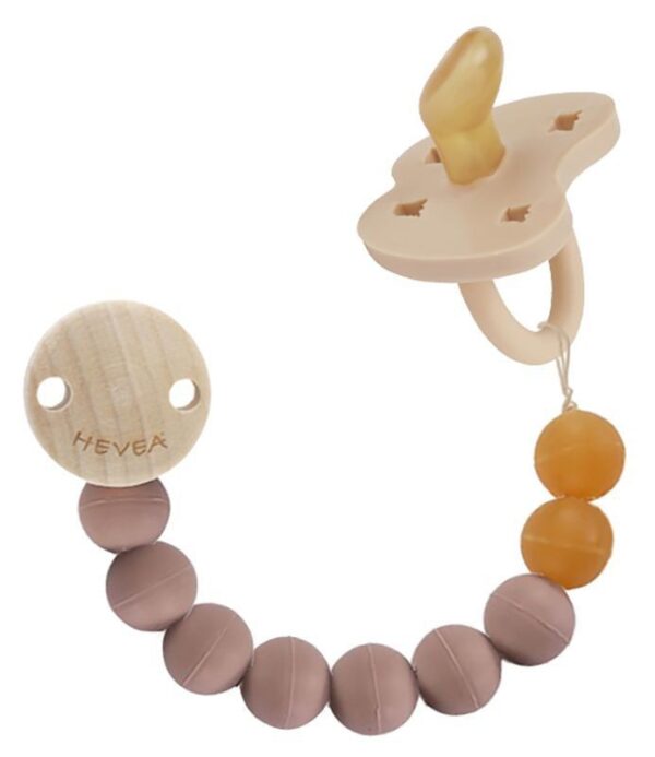 Schnullerkette - Naturkautschuk / Tan Beige – Bild 2