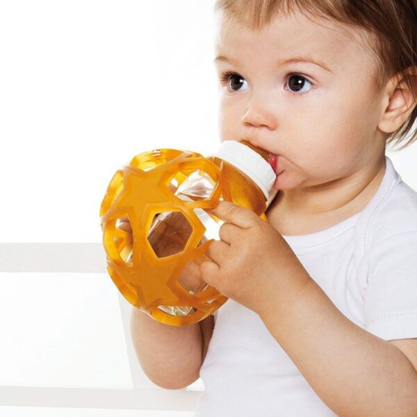 Babyfläschchen aus Glas / Weiß (120 ml) + Trinksauger + Starball - Naturkautschuk – Bild 3