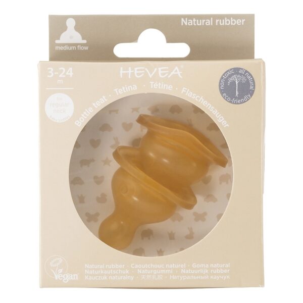 Trinksauger für Babyfläschchen - Naturkautschuk / 2er Pack (3+ Mon.) – Bild 2