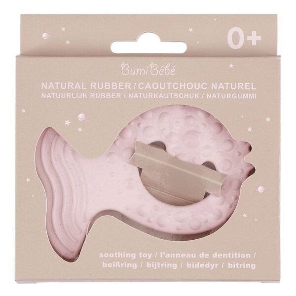 Bumi bébé Beißring Fisch- Naturkautschuk / Rose – Bild 2