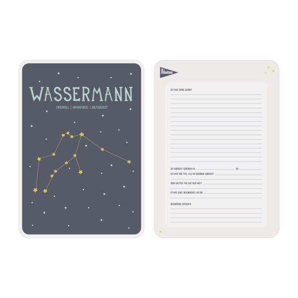 Sternzeichen-Posterkarte / Wassermann – Bild 2
