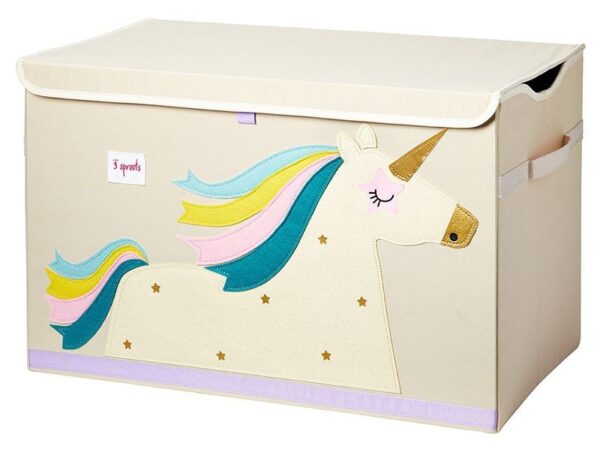 Aufbewahrungskiste für Kinderzimmer / faltbar / Einhorn