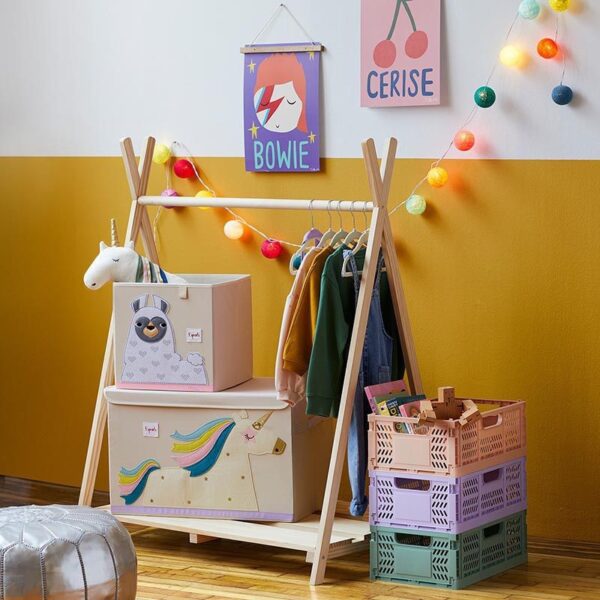 Aufbewahrungskiste für Kinderzimmer / faltbar / Einhorn – Bild 2