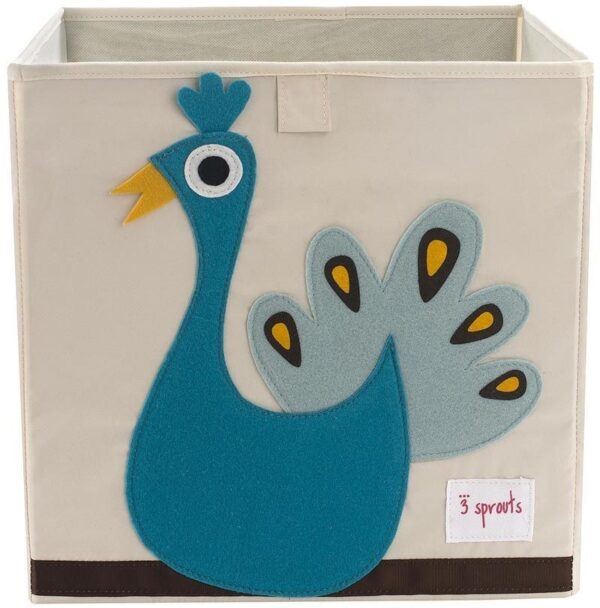 Aufbewahrungsbox für Kinderzimmer / faltbar / Pfau