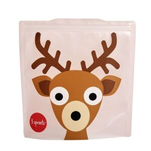 Sandwich Bag / 2er Pack / wiederverwendbar / Rentier