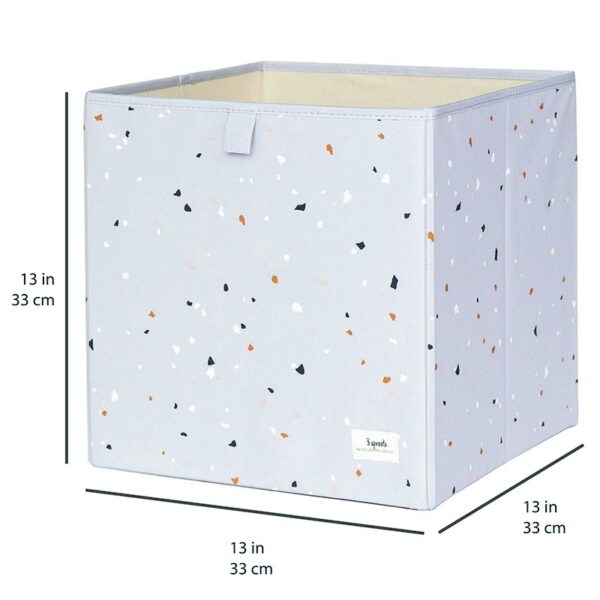 Aufbewahrungsbox / Recycling / faltbar / Terrazzo / Light Gray – Bild 3