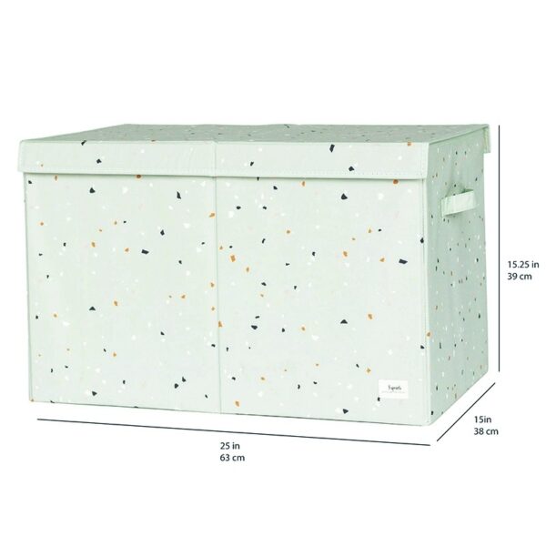 Aufbewahrungskiste / Recycling / faltbar / Terrazzo / Green – Bild 4