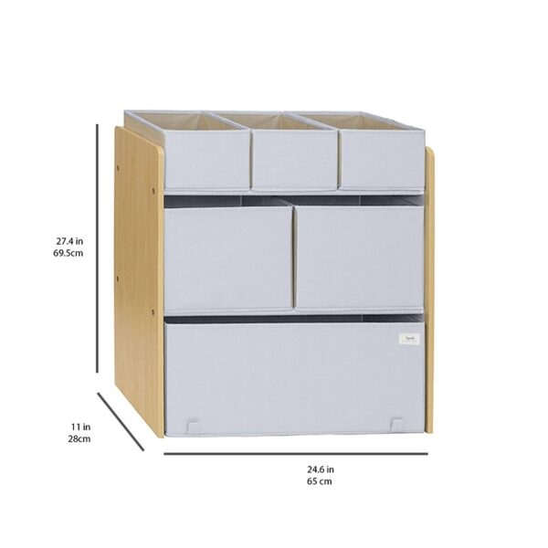 Kinderzimmerregal mit Boxen - Multi-Bin / Recycling / Gray – Bild 3