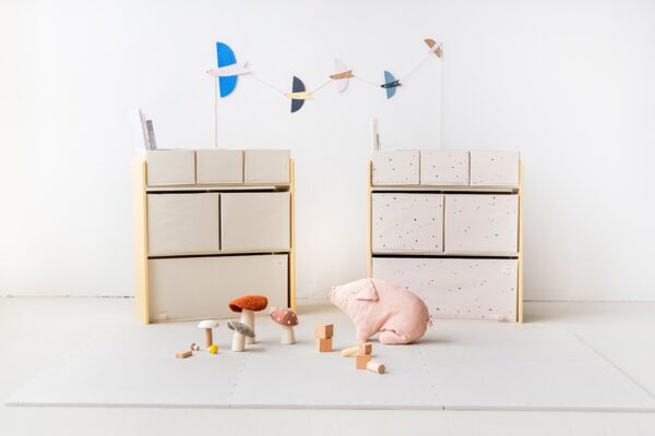 Kinderzimmerregal mit Boxen - Multi-Bin / Recycling / Terrazzo / Palest Pink – Bild 4