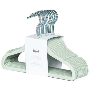 Kinderkleiderbügel / Samtbezug / 15er Set / Seafoam