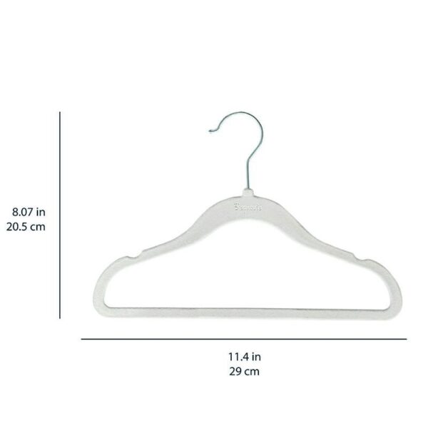 Kinderkleiderbügel / Samtbezug / 15er Set / Gray – Bild 5