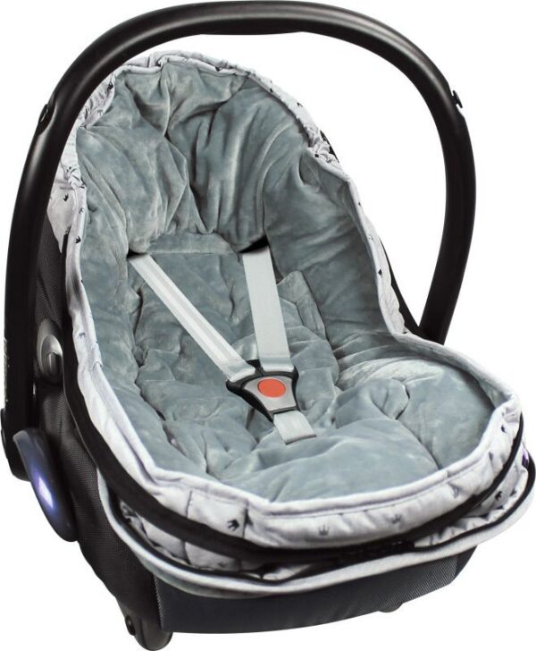 Dooky Footmuff SMALL - Fußsack / Hellgraue Kronen / klein – Bild 5