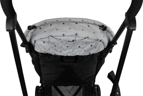 Dooky Footmuff LARGE - Fußsack / Hellgraue Kronen / groß – Bild 2