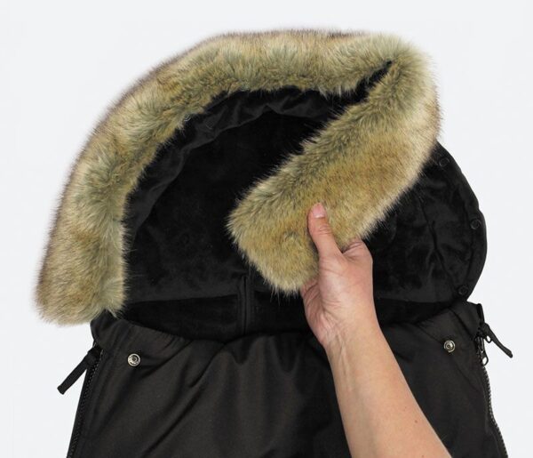 Dooky Footmuff LARGE - Fußsack / Schwarz mit Kunstpelzkragen / groß – Bild 5