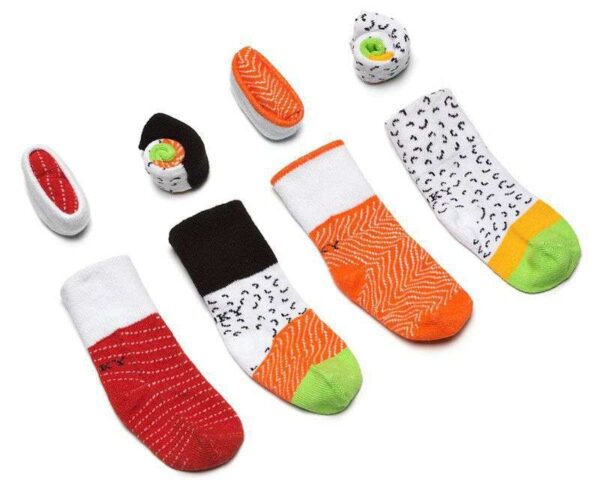 Bequeme Babyfüße im Sushi-Look