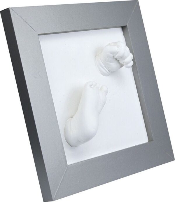 Dooky Hand & Fußabdruckset mit Memory-Geschenkbox / 3D Deluxe (Silberner Rahmen) – Bild 2