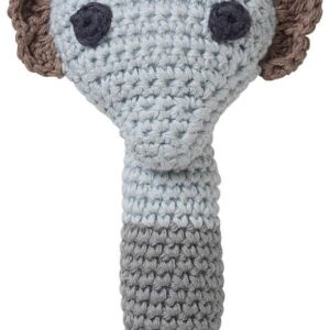 Rassel Elefant Sarah / Bio-Baumwolle / Grau