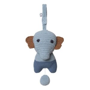 Spieluhr Elefant Hella / Bio-Baumwolle / Blau