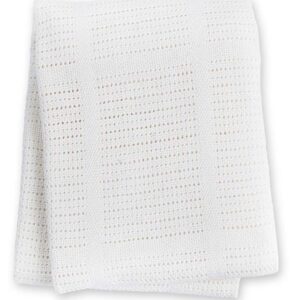 Strickdecke / Baumwolle / 100 x 80 cm / White