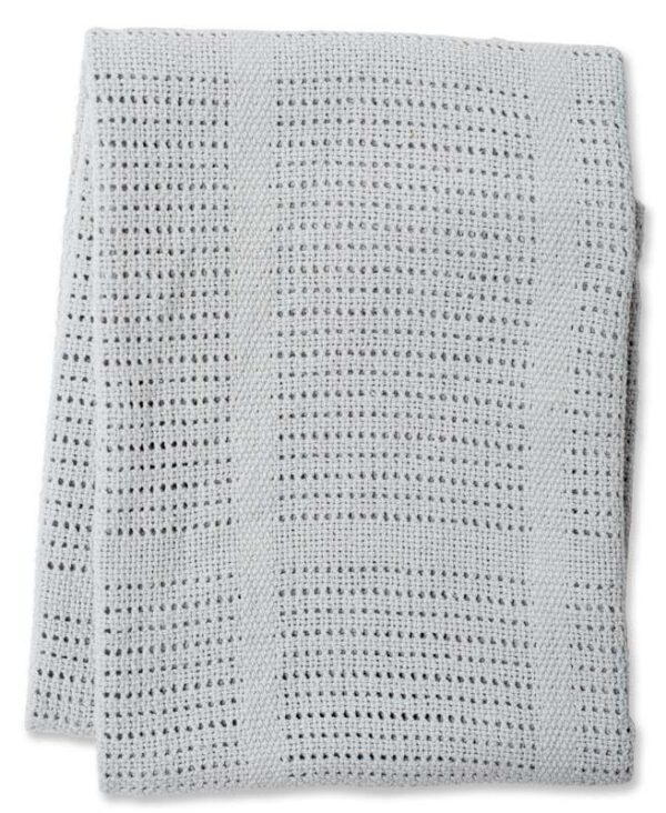 Strickdecke / Baumwolle / 100 x 80 cm / Grey