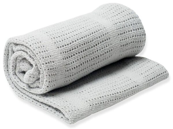 Strickdecke / Baumwolle / 100 x 80 cm / Grey – Bild 2