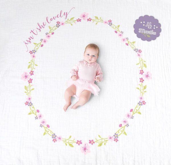 Baby's First Year™ Mulltuch & Karten Set / Baumwolle / Isn't she lovely – Bild 2