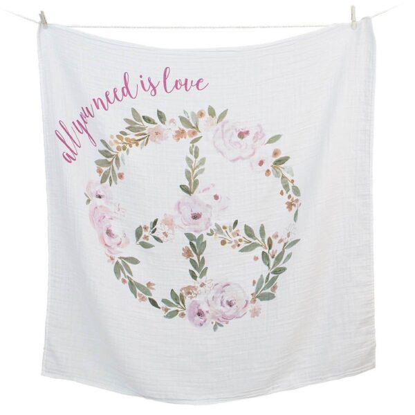 Baby's First Year™ Mulltuch & Karten Set / Baumwolle / All you need ist Love – Bild 3