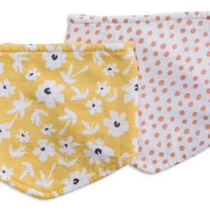 Lätzchen / 2er Set / Baumwolle / Wildflowers + Dots