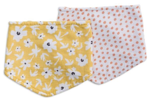 Lätzchen / 2er Set / Baumwolle / Wildflowers + Dots