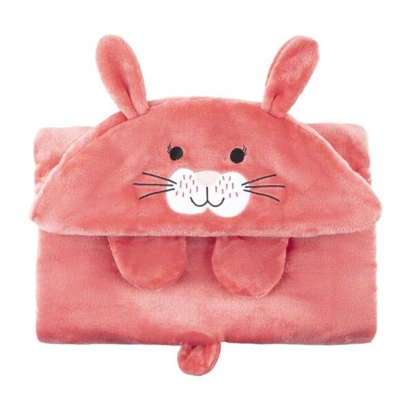 Kuscheldecke mit Kapuze „Bella das Häschen“ 🐰 – Rot (Zoocchini) – Bild 3