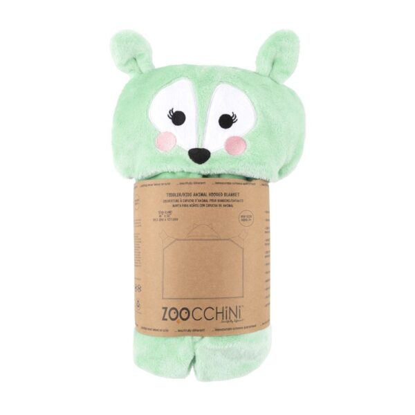 Kuscheldecke mit Kapuze „Fiona das Reh“ 🦌 – Grün (Zoocchini) – Bild 2