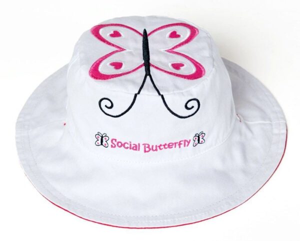 Wendbarer Sonnenhut mit UV-Schutz - Marienkäfer/Schmetterling – Bild 3
