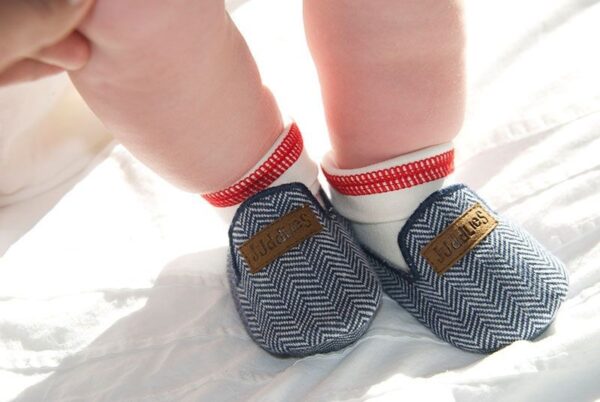 Cottage Collection - Babyschuhe Baumwolle (Bio) / Lake Blue (0-4 M) – Bild 2