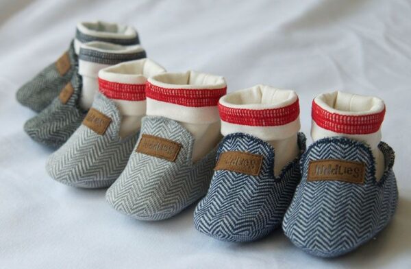 Cottage Collection - Babyschuhe Baumwolle (Bio) / Lake Blue (0-4 M) – Bild 3