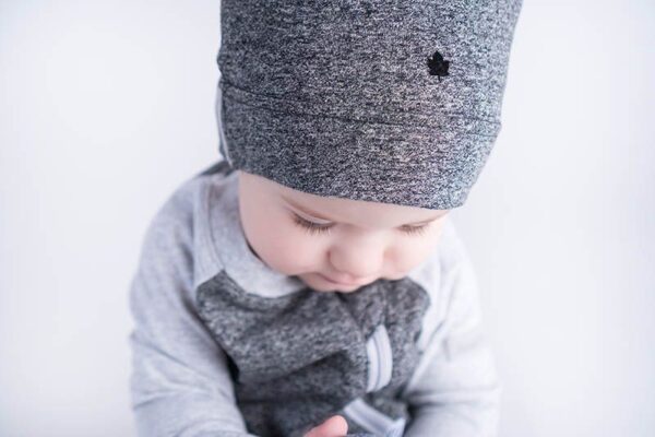Raglan Collection - Babymütze Baumwolle (Bio) 2er Pack - Graphit Black – Bild 2