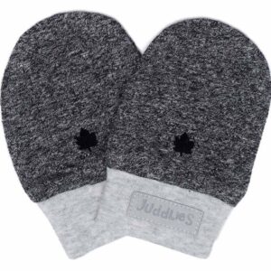 Raglan Collection - Kratzfäustlinge Baumwolle (Bio) / Graphit Black (0-3 M)