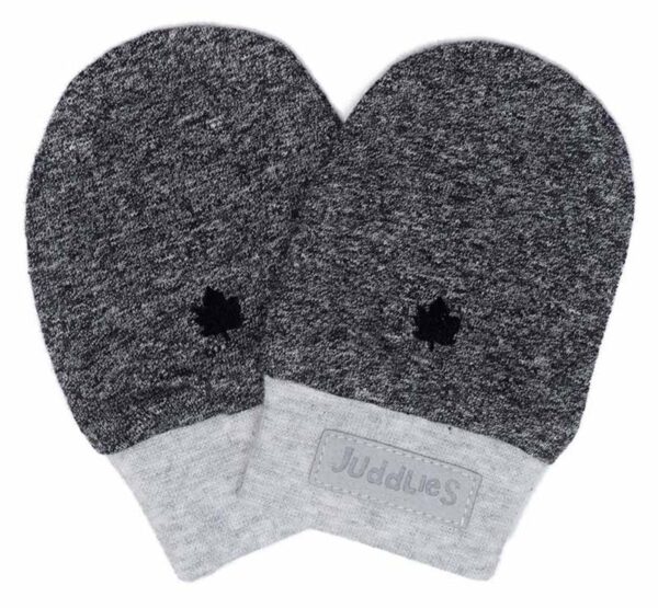 Raglan Collection - Kratzfäustlinge Baumwolle (Bio) / Graphit Black (0-3 M)