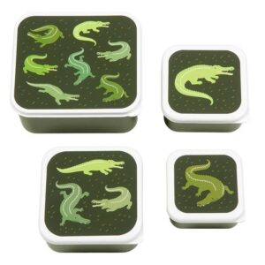 Lunchbox / 4er Set / Krokodil
