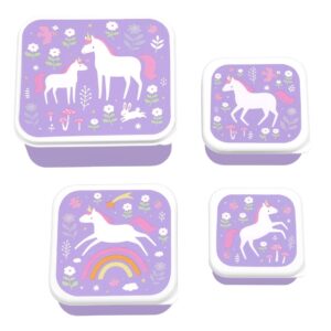 Lunchbox / 4er Set / Einhorn