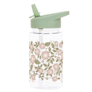 Trinkflasche / Blüten / Salbeigrün