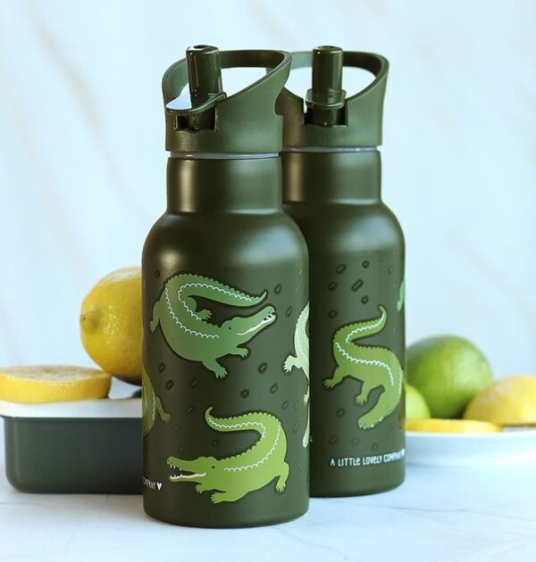 Trinkflasche - Edelstahl / Krokodil – Bild 3