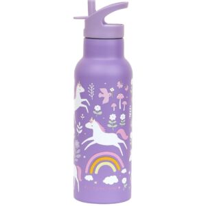 Trinkflasche 500 ml - Edelstahl / Einhorn